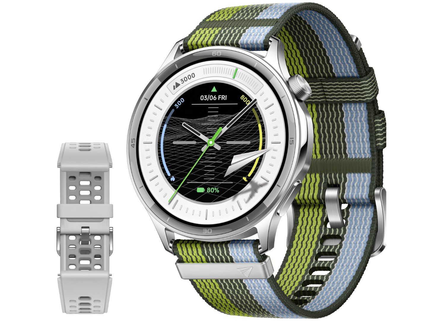 SMARTWATCH OPPO WATCH S PRATA +STRAP 22M CINZA