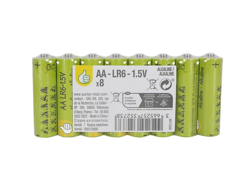 PACK 8 PILHAS ALCALINAS POLEGAR BASIC AA LR06