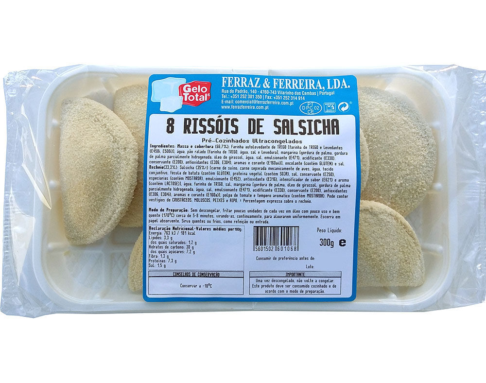 RISS&Oacute;IS GELO TOTAL DE SALSICHA 8UN 300G image number 0