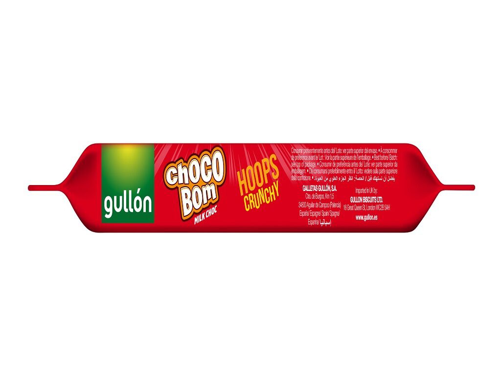 BOLACHAS COBERTAS GULLON HOOPS CRUNCHY CHOC. LEITE 128G image number 1