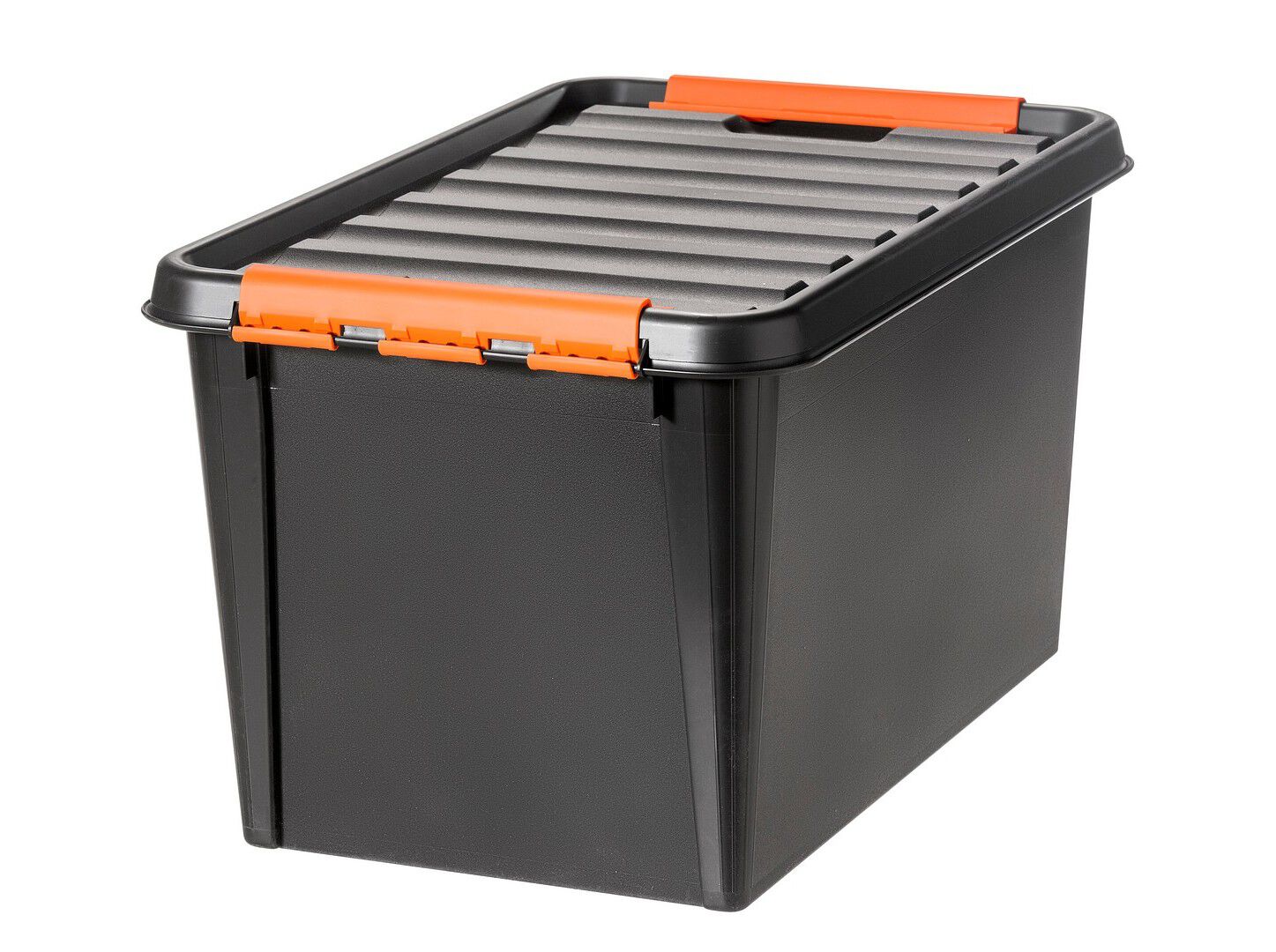 CAIXA PL&Aacute;STICA ARRUMA&Ccedil;&Atilde;O ORTHEX PRETO 59X39X33CM 49L