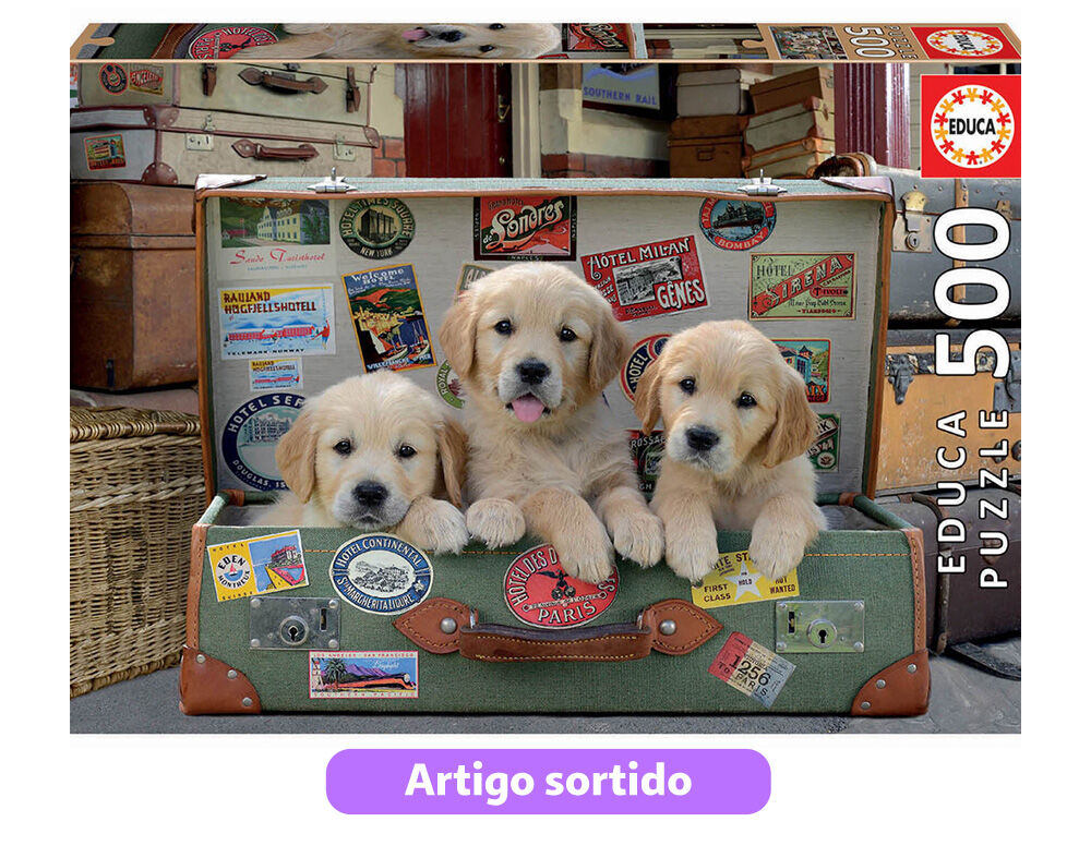 PUZZLES EDUCA 500 PE&Ccedil;AS MODELOS SORTIDOS image number 0