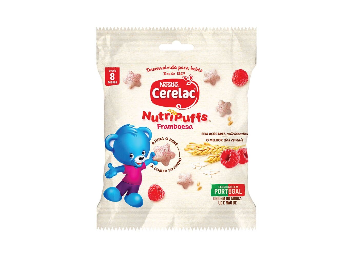 Snack Cerelac Para Bebe Nutripuffs Framboesa 7g Auchan