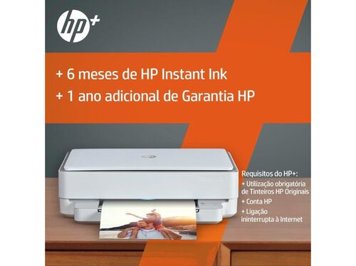 MULTIFUNÇÕES JACTO TINTA HP ENVY 6030E - 6 MESES DE INSTANT INK INCLUÍDOS COM HP+