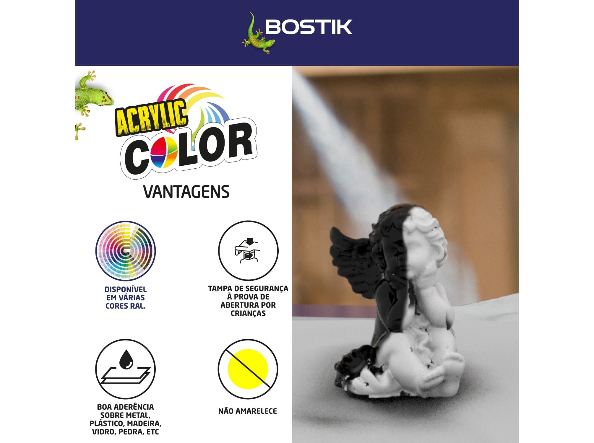 SPRAY ACRYLIC BOSTIK PRETO BRILHANTE 400ML image number 4