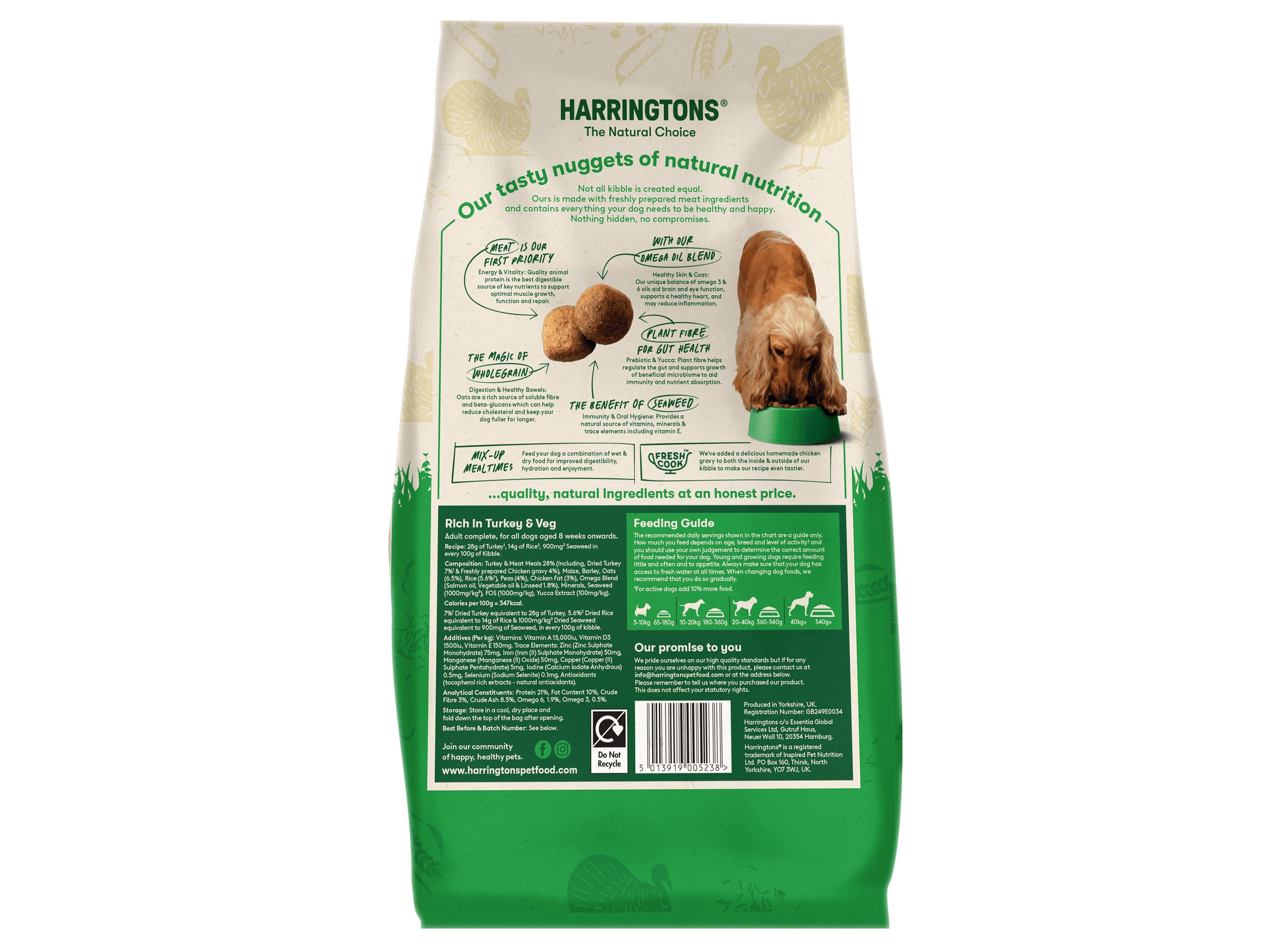 RA&Ccedil;&Atilde;O NATURAL PARA C&Atilde;O HARRINGTONS PERU E VEGETAIS 1.7KG image number 1