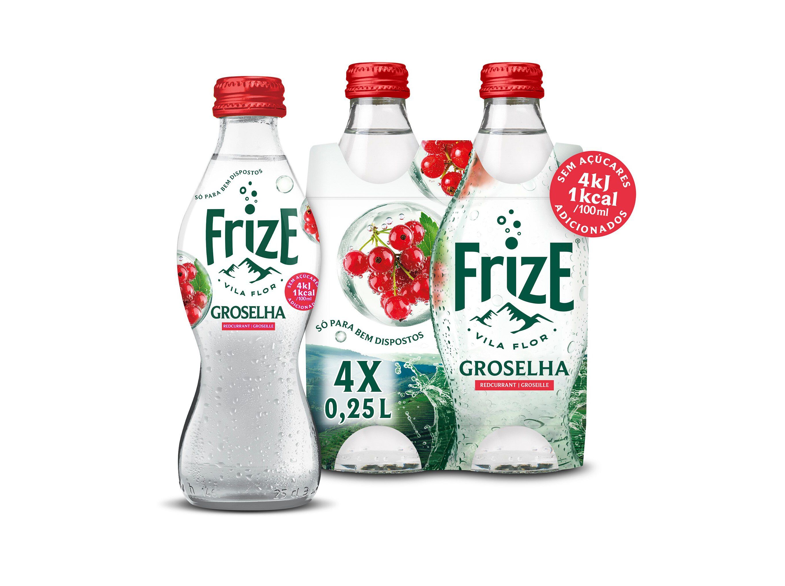 BEBIDA COM G&Aacute;S FRIZE GROSELHA 4X0.25L