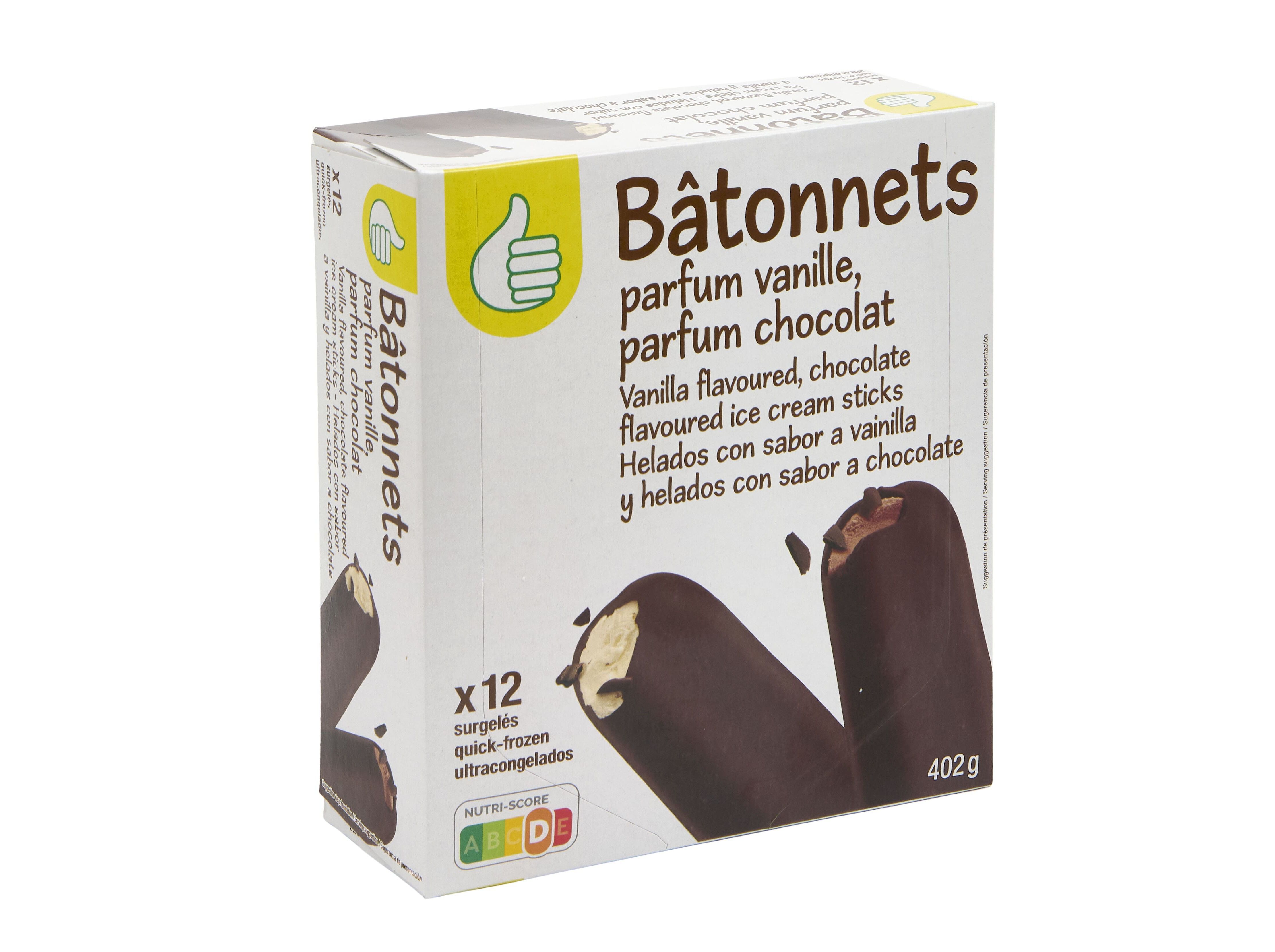 GELADO PALITO POLEGAR BAUNILHA E CHOCOLATE 12X55ML image number 1