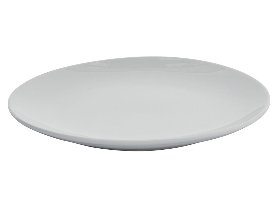 PRATO DE SOBREMESA OLYMPIA ACTUEL BRANCO PORCELANA &Oslash;19CM