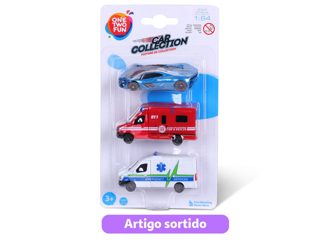 VE&Iacute;CULOS MINIATURA ONE TWO FUN cONJUNTO DE 3 UNIDADES MODELOS SORTIDOS image number 4