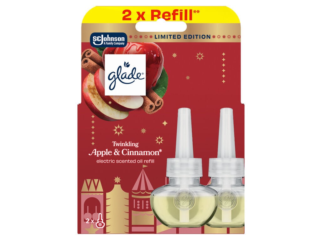 AMBIENTADOR EL&Eacute;CTRICO RECARGA GLADE WINTER WARM APPLE PIE 2X20ML image number 0