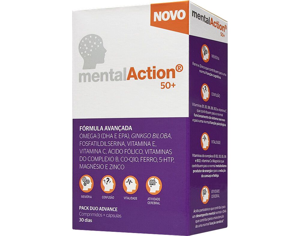 SUPLEMENTO MENTALACTION 50+ 30 COMPRIMIDOS+30 CAPSULAS image number 0