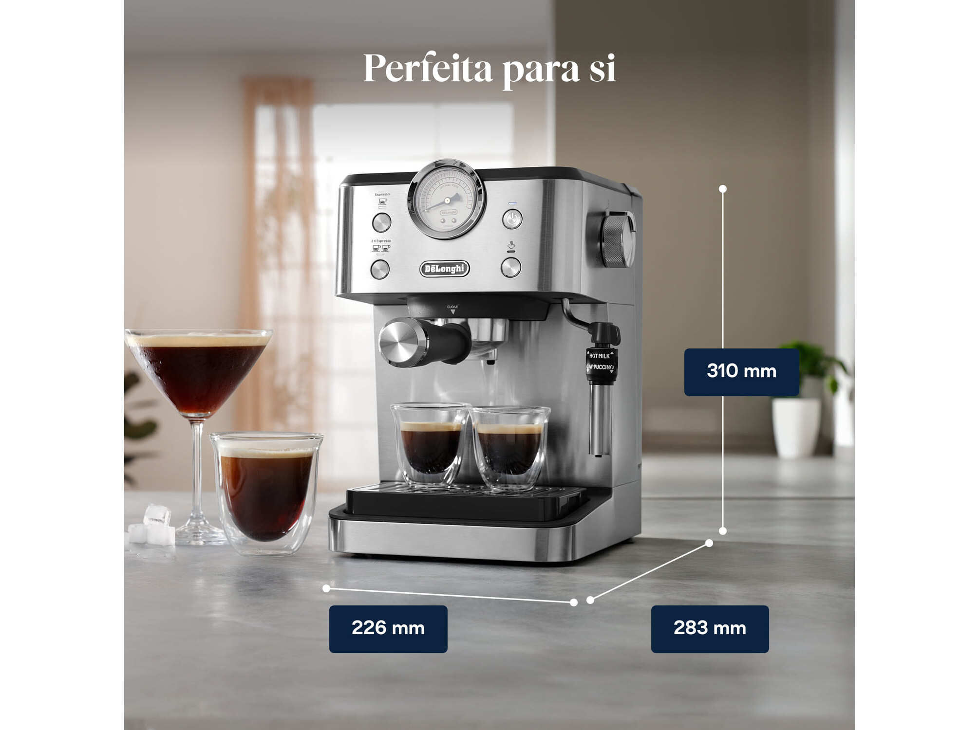 M&Aacute;QUINA DE CAF&Eacute; EXPRESSO MANUAL DELONGHI EM450 CLASSIC image number 7