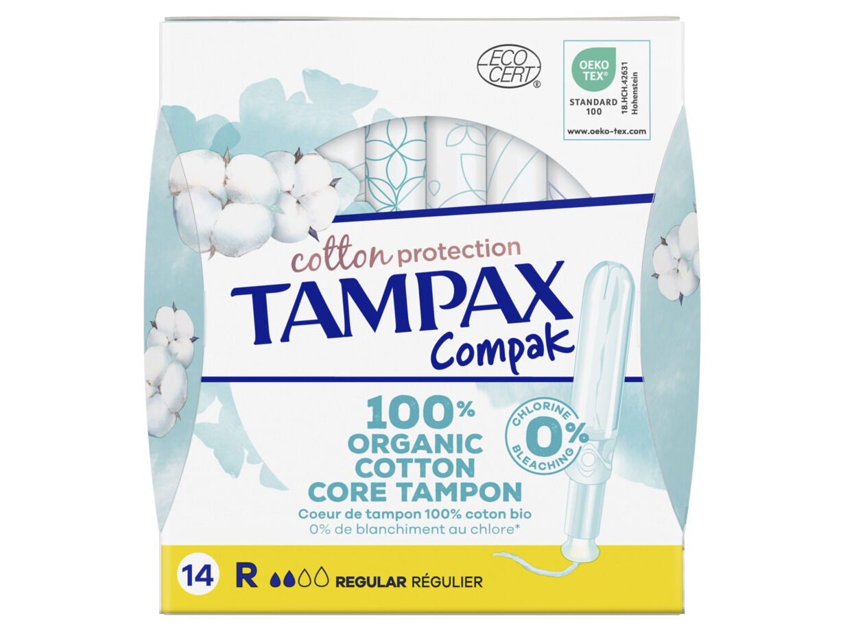 TAMP&Otilde;ES TAMPAX ORG COTTON REGULAR 14UN