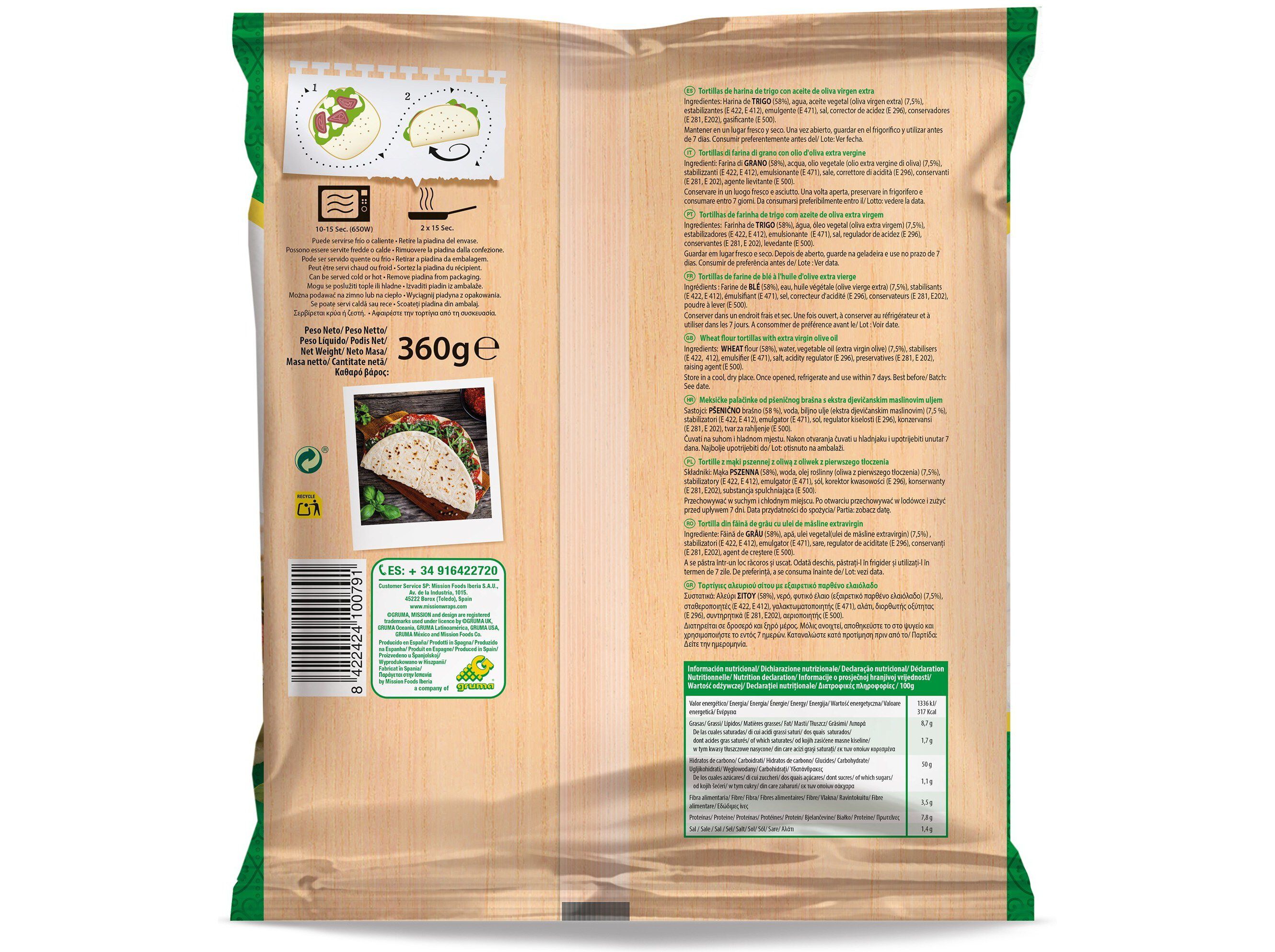 PIADINA MISSION TRIGO 360G image number 1