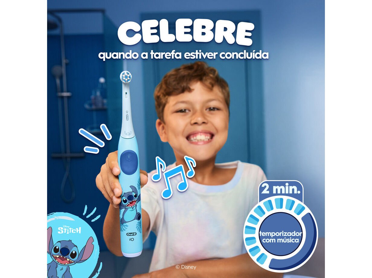 ESCOVA EL&Eacute;TRICA ORAL-B IO KIDS 6+ STITCH TRAVEL EDITION image number 4
