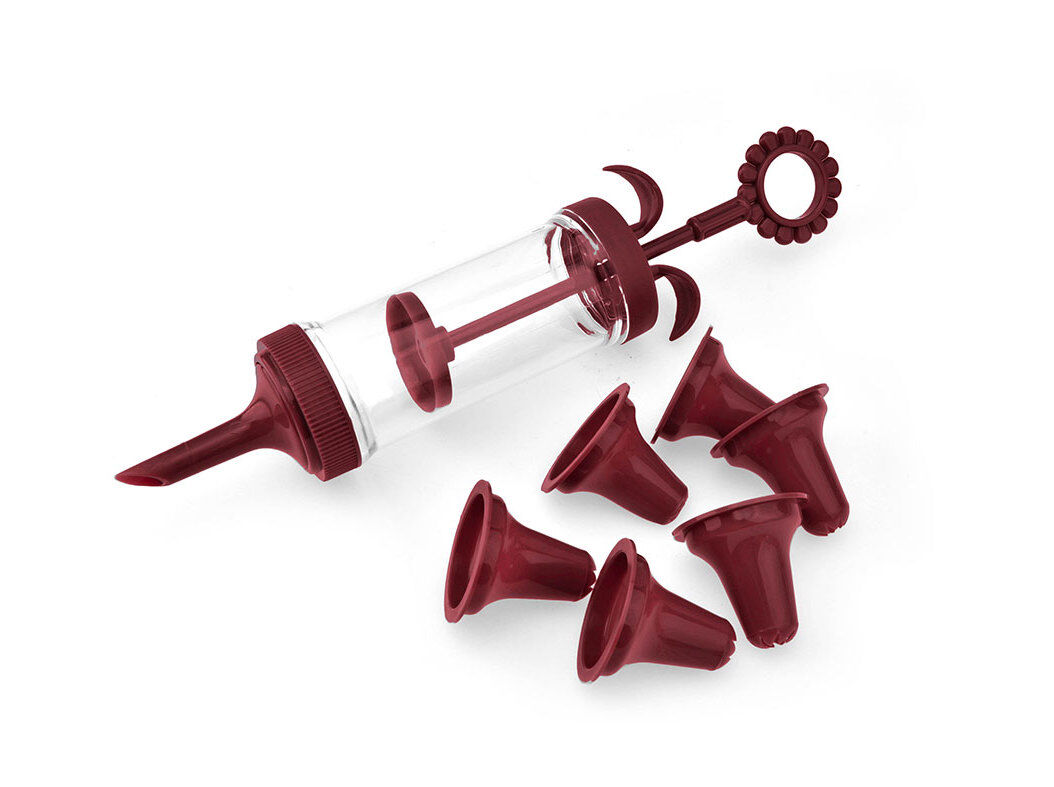 SERINGA PARA DECORAR BOLOS ACTUEL COM 6 BICOS VERMELHO image number 0