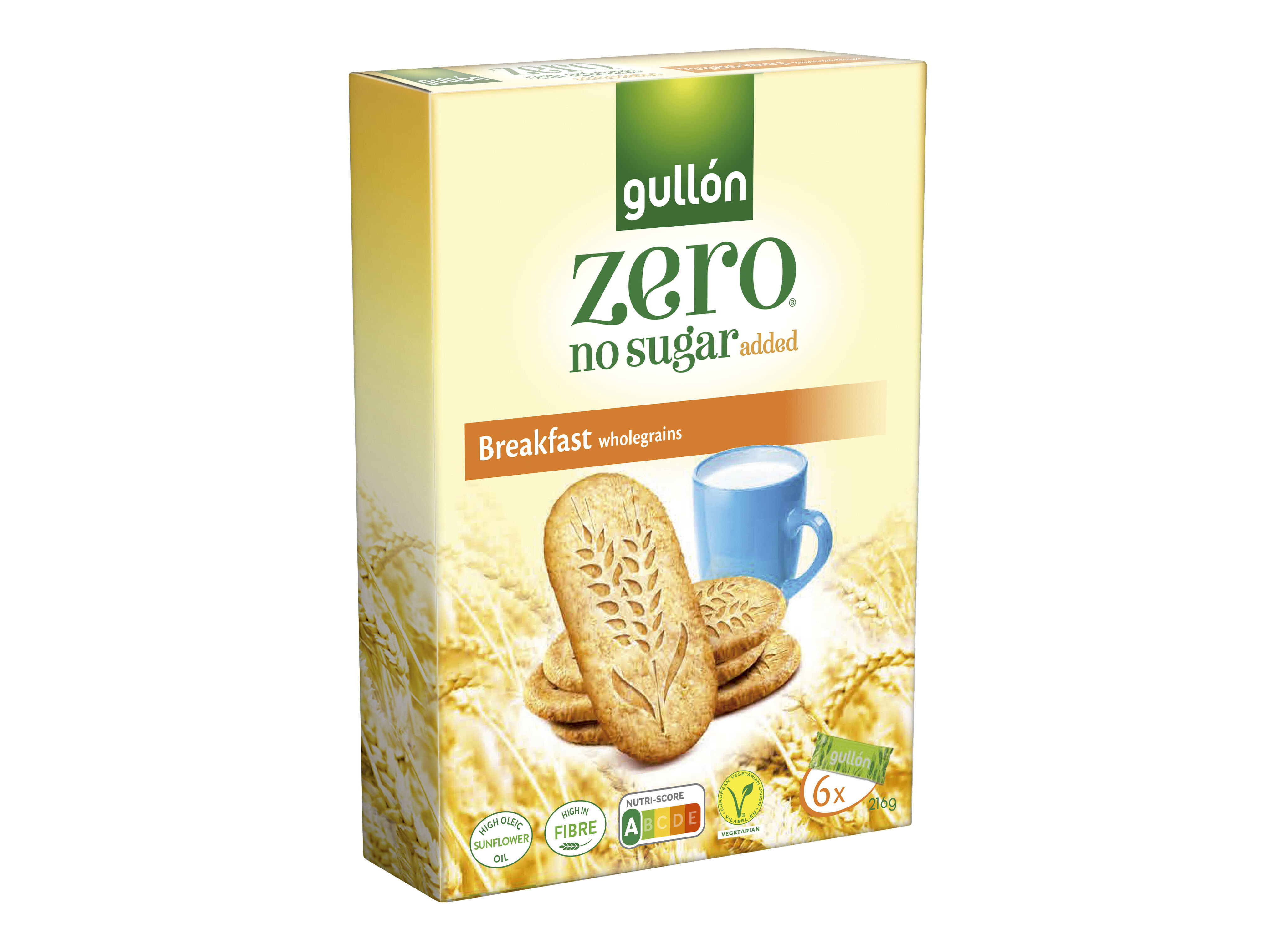 BOLACHAS GULLON ZERO PEQUENO ALMO&Ccedil;O SEM A&Ccedil;&Uacute;CAR ADICIONADO 216G image number 0