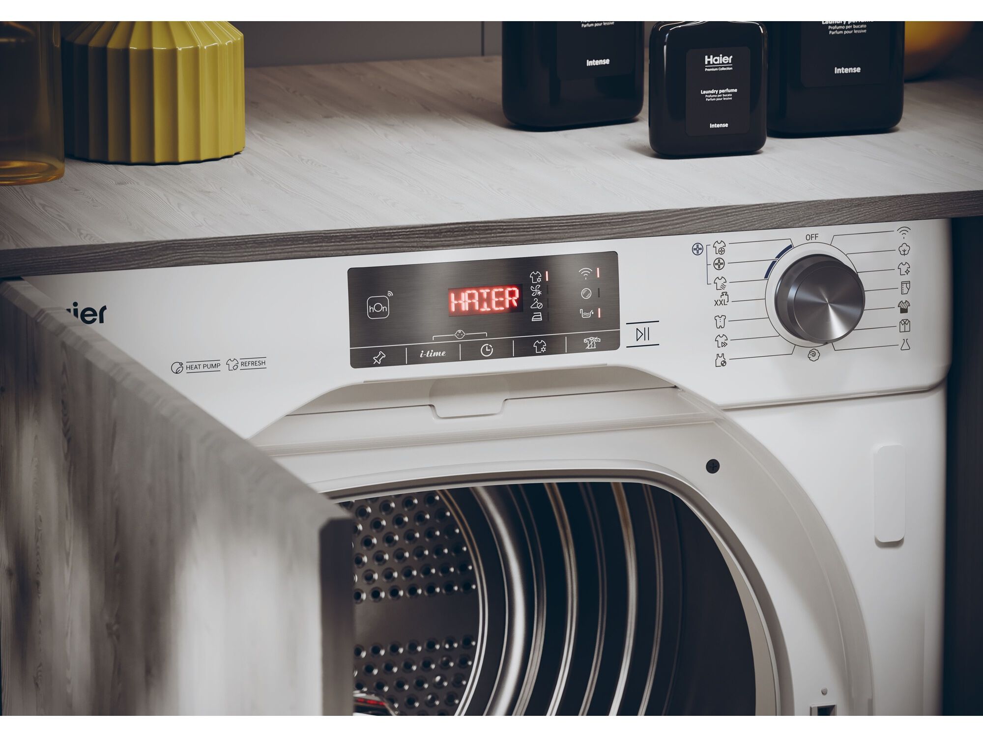 M&Aacute;Q. SECAR ROUPA ENCASTRE HAIER HDBI H7A2TBEX-S E 7KG BC image number 3