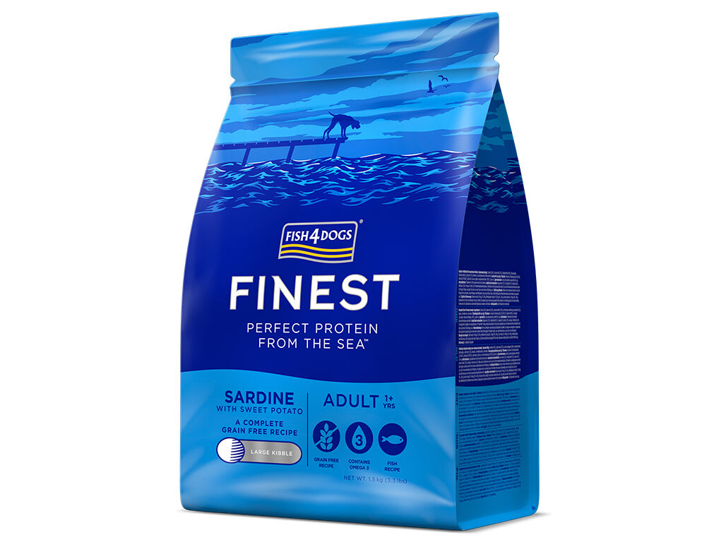 RA&Ccedil;&Atilde;O C&Atilde;O FISH4DOGS SARDINHA 1.5KG image number 1