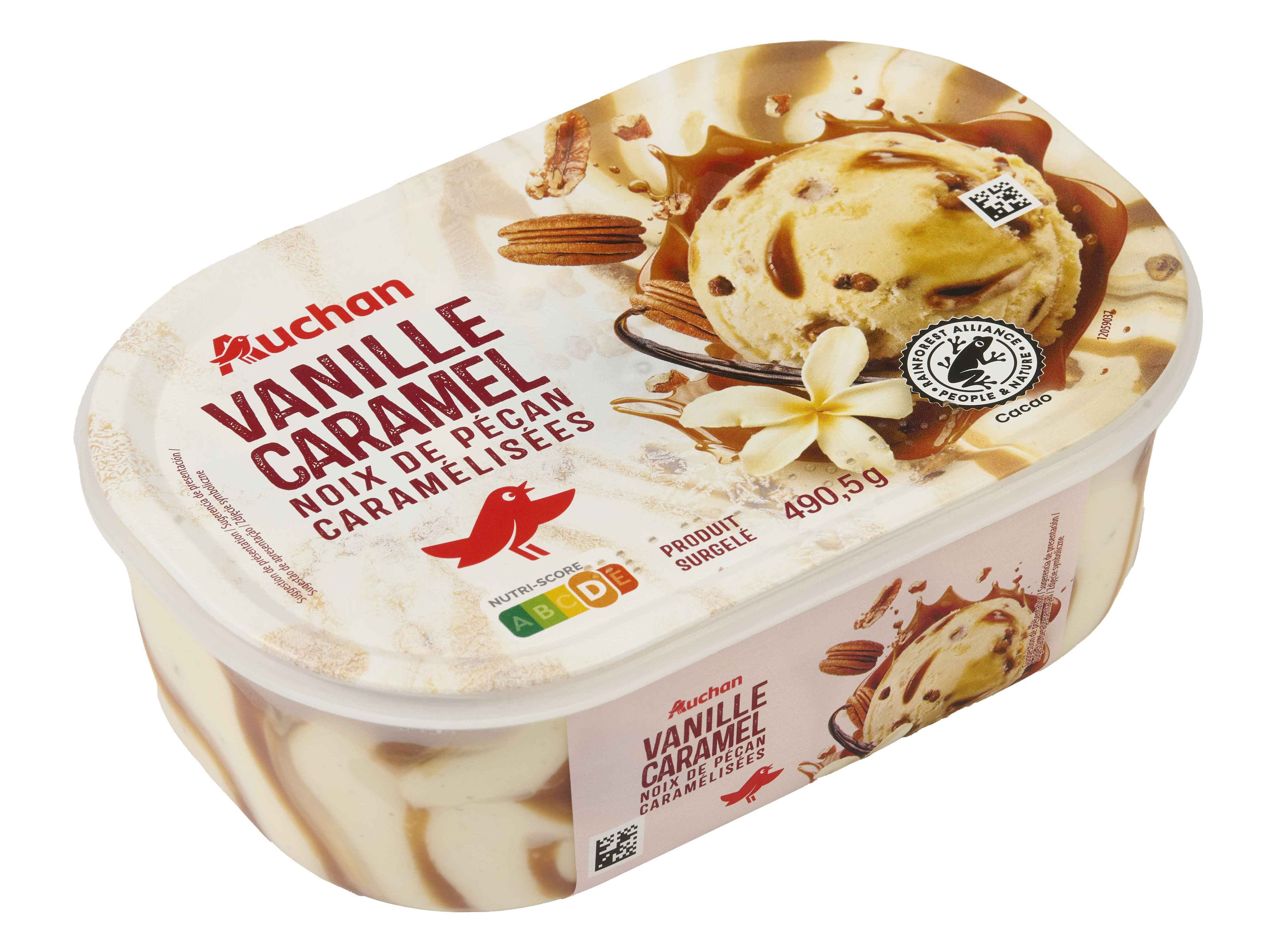 GELADO AUCHAN BAUNILHA NOZES-PEC&Atilde;S 900ML image number 1
