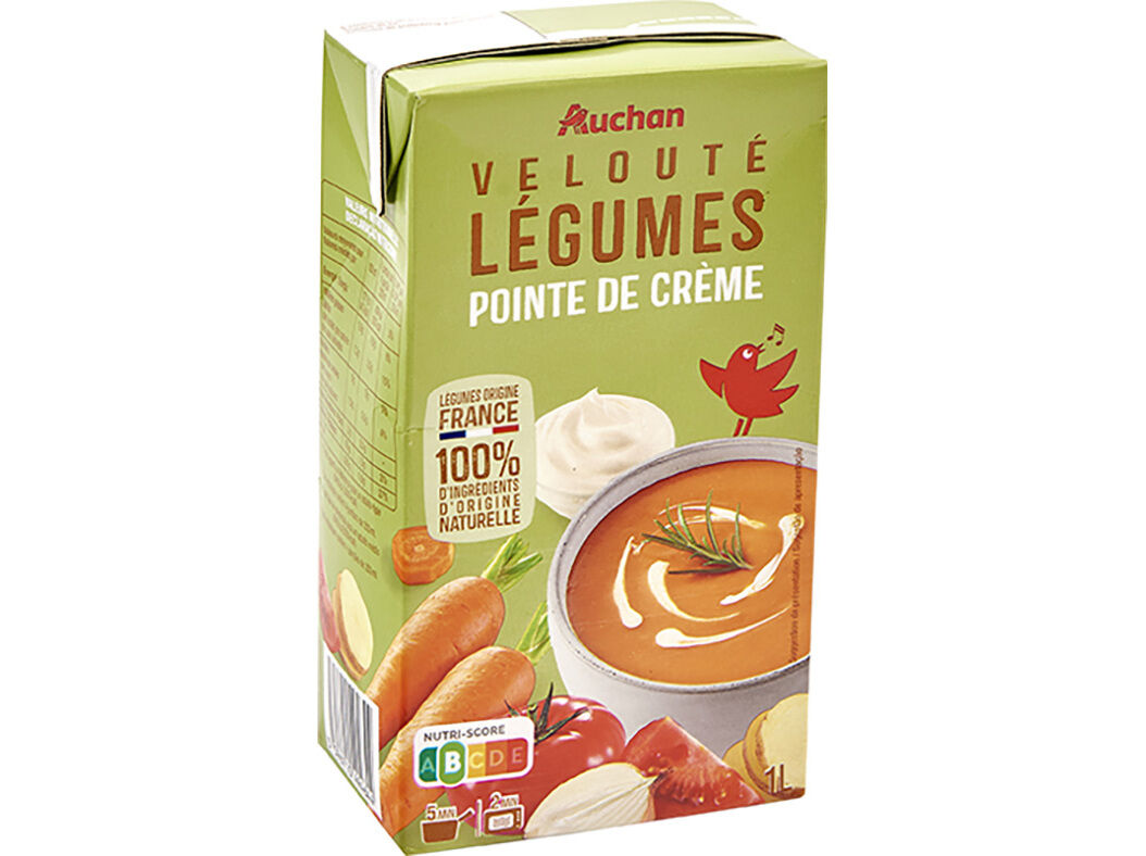 CREME DE LEGUMES AUCHAN COM NATAS 1L image number 0