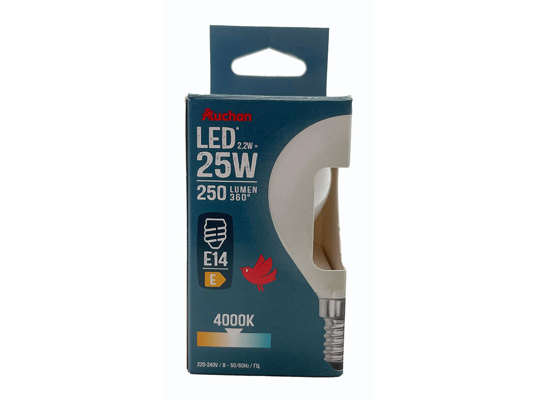 L&Acirc;MPADA LED ESF&Eacute;RICA AUCHAN E14 25W LUZ BRANCA image number 0