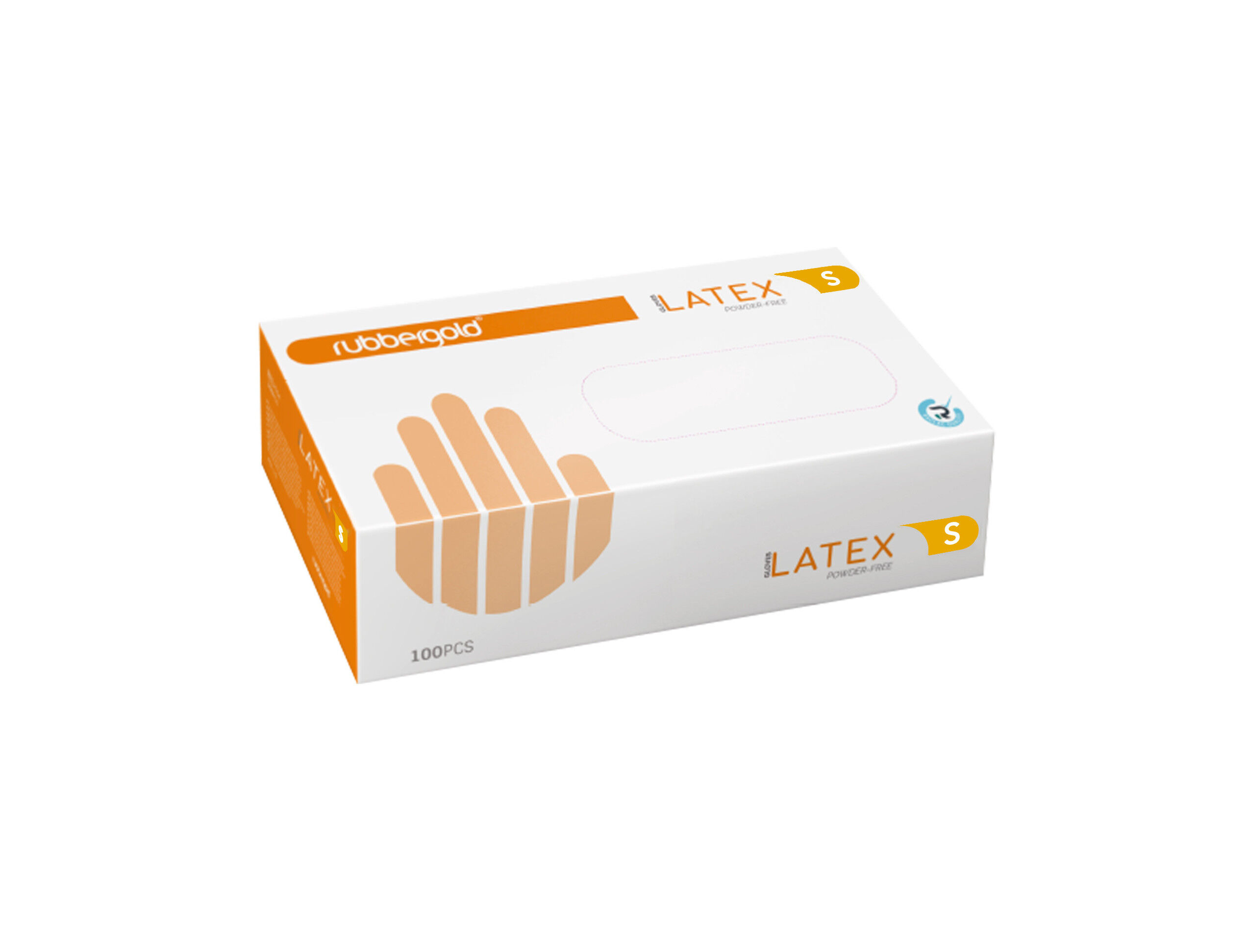 LUVAS RUBBERGOLD LATEX SEM PO TAMANHO S 100UN image number 0