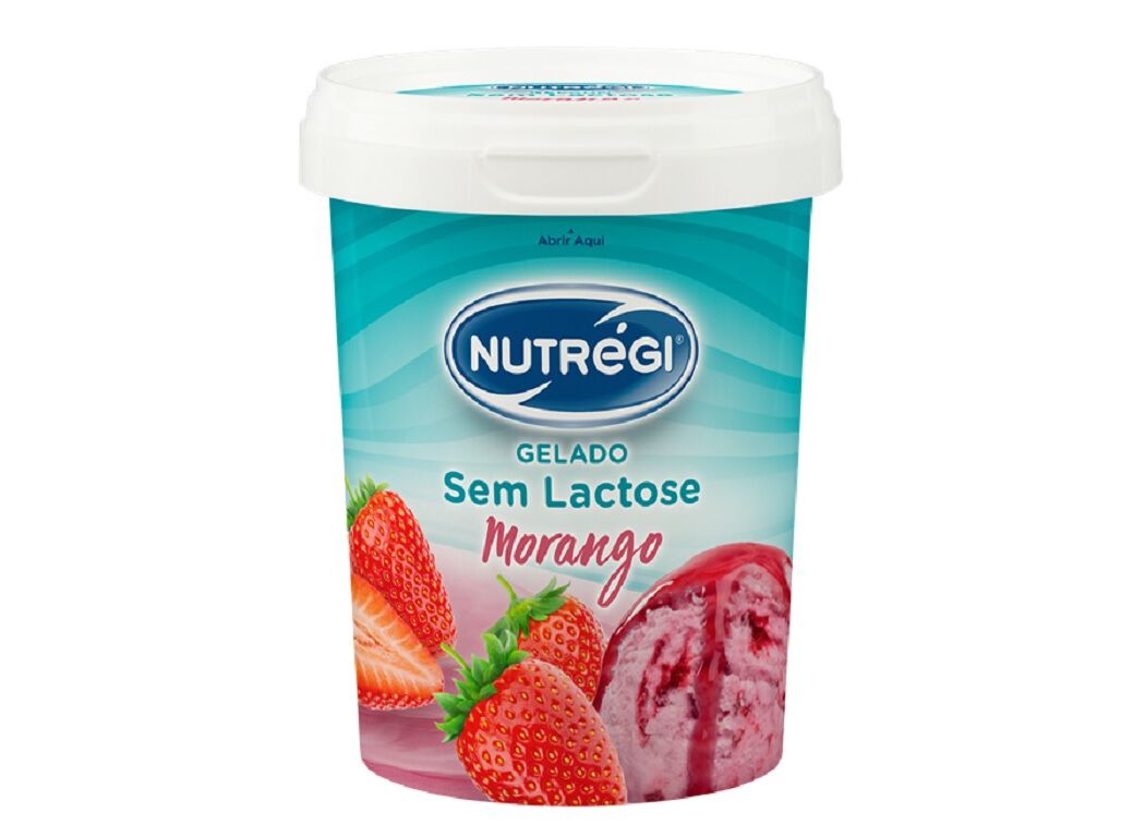 GELADO S/LACTOSE NUTR&Eacute;GI MORANGO 500 ML
