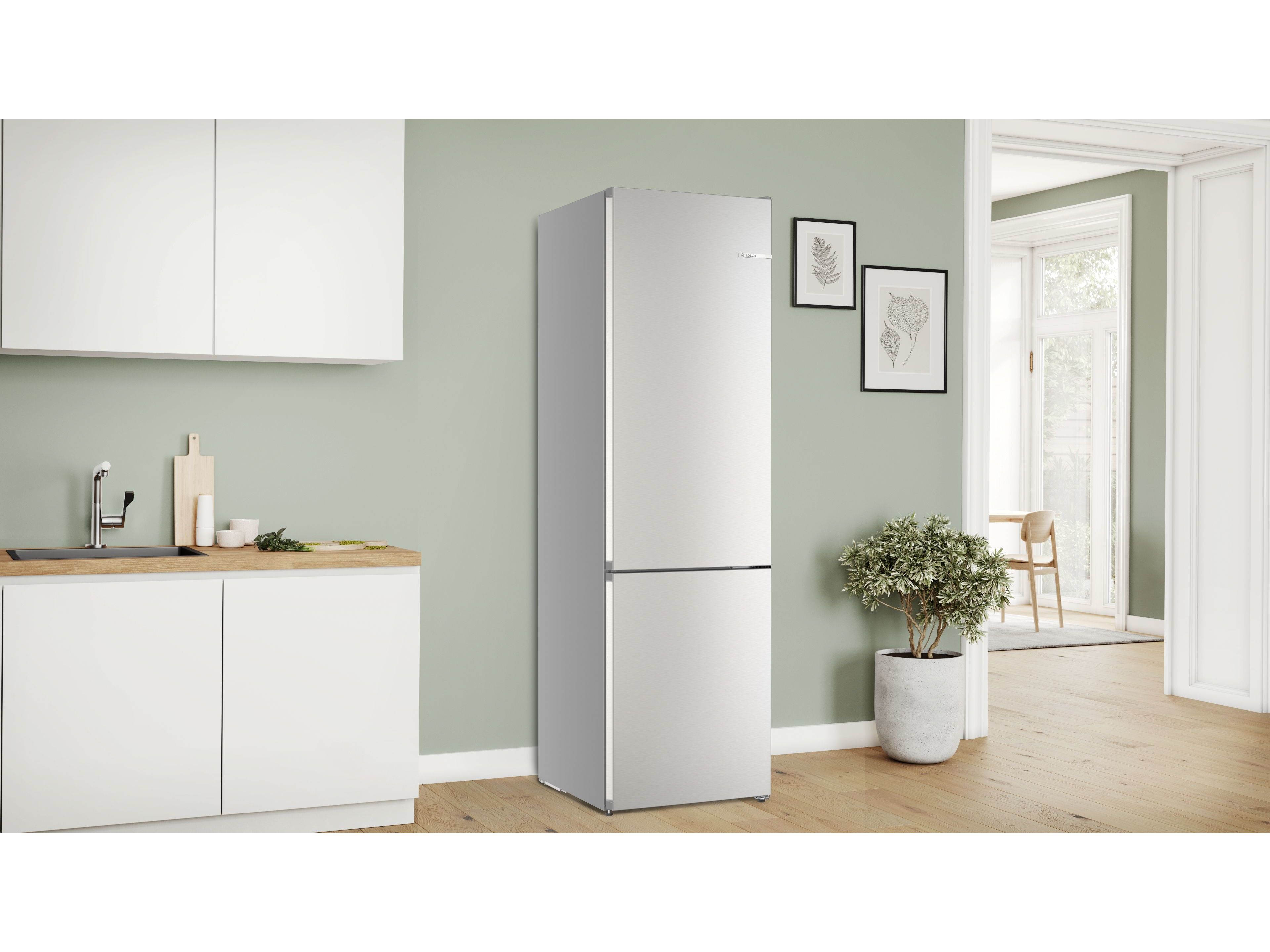 FRIGOR&Iacute;FICO COMBINADO BOSCH KGN392I1F (NO FROST A 200CM 363L INOX) image number 2