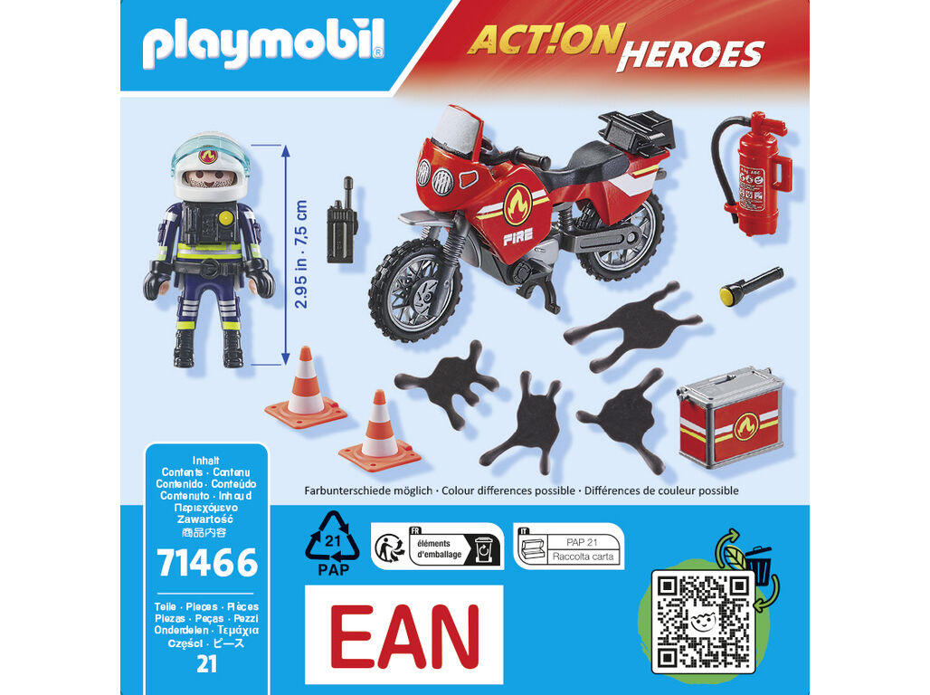 BOMBEIRO E MOTA PLAYMOBIL 71466 image number 1