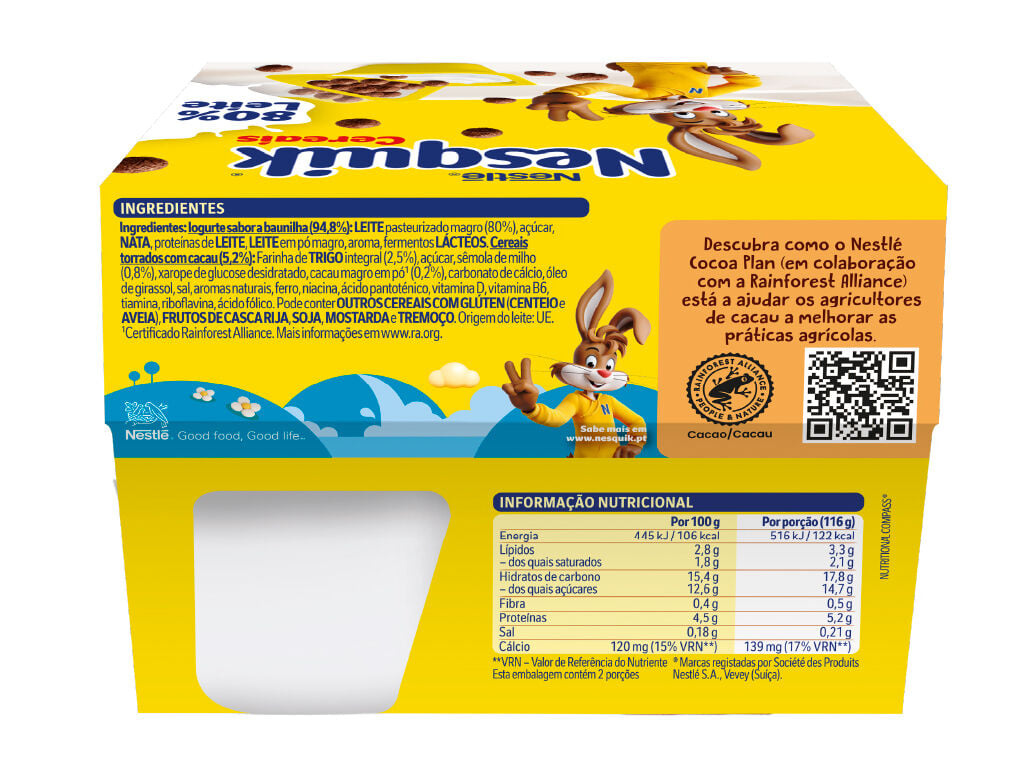 IOGURTE NESQUIK BICOMPARTIMENTADO BAUNILHA 2X116G image number 1