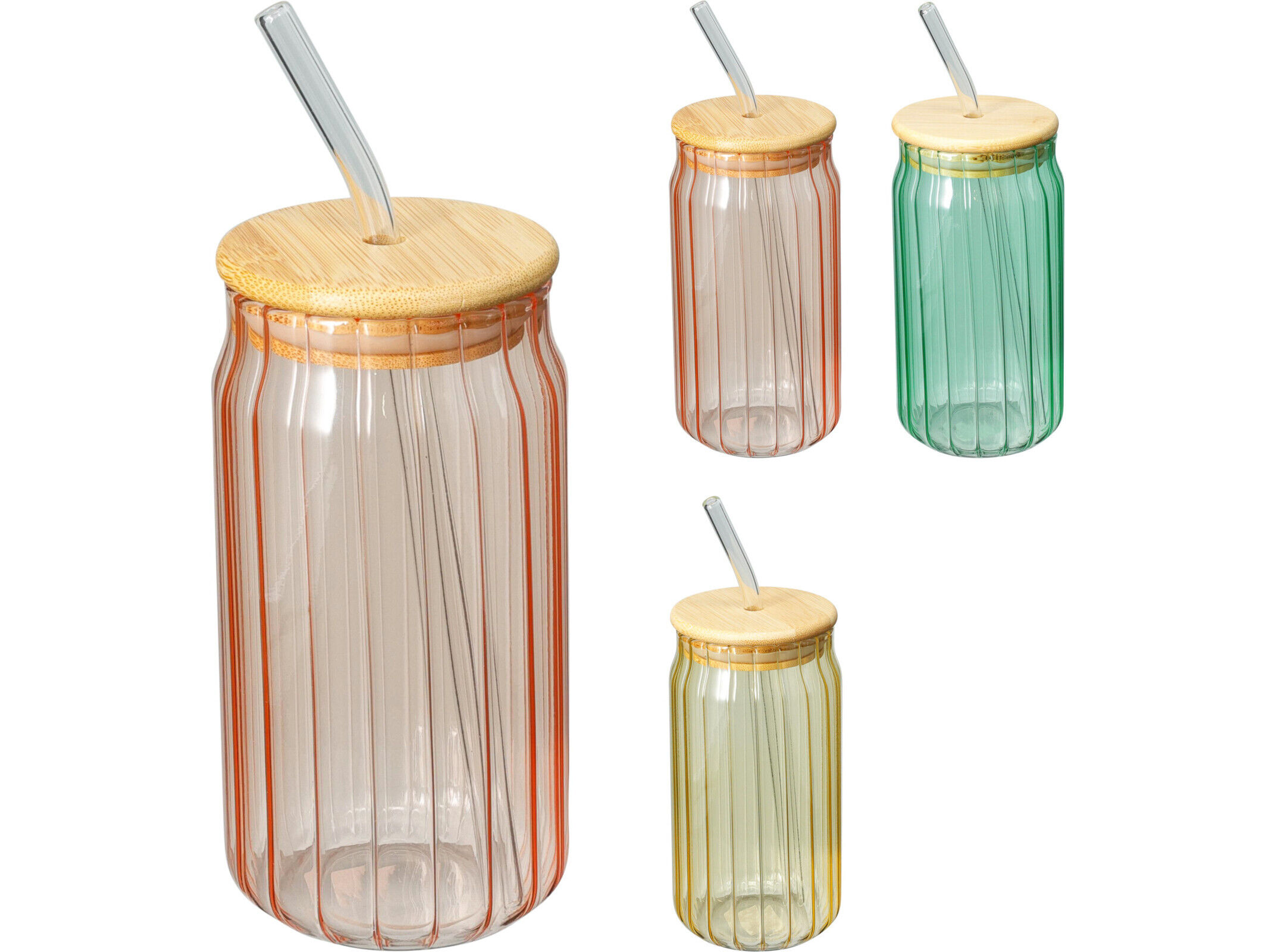 COPO COM PALHINHA 500ML CORES SORTIDAS image number 1