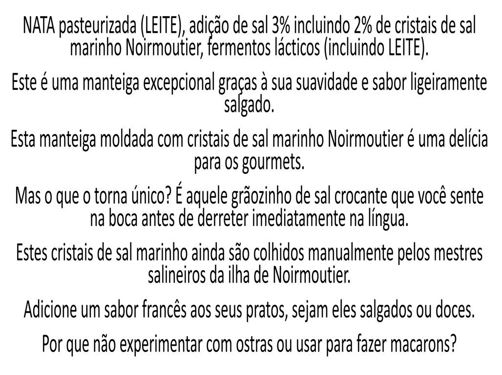 MANTEIGA GRAND FERMAGE SAL DO MAR 250G image number 1