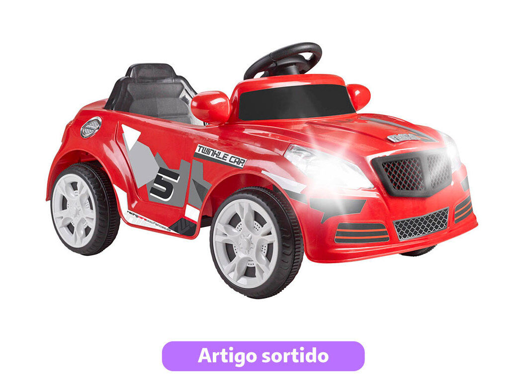 CARRO EL&Eacute;TRICO FEBER TWINKLE 12V RC CORES SORTIDAS