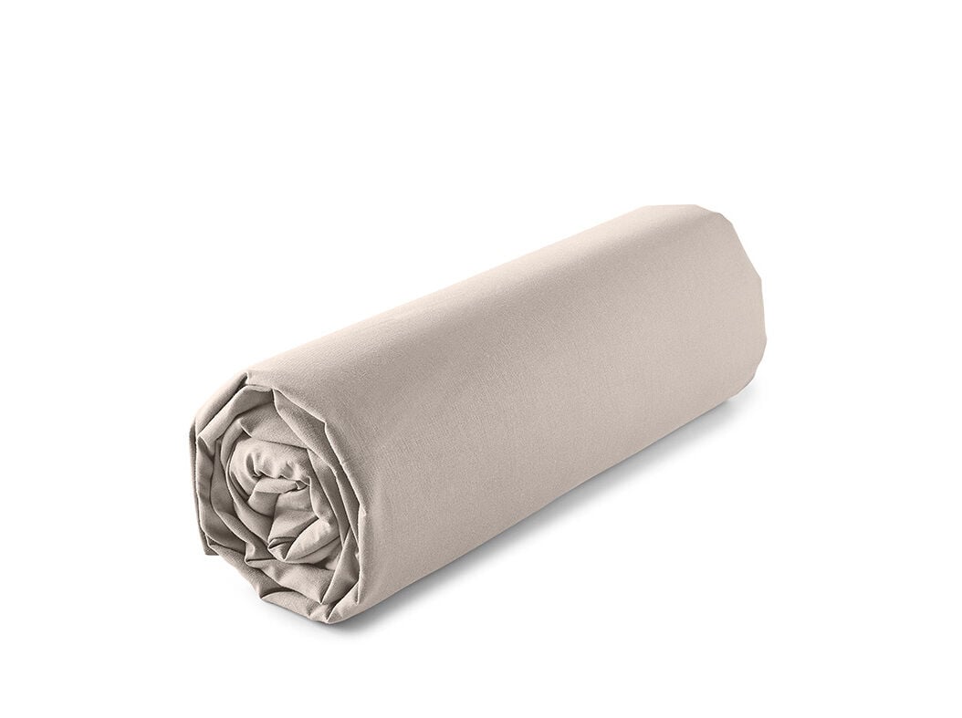 LEN&Ccedil;OL DE BAIXO COM EL&Aacute;STICO ACTUEL TAUPE PERCAL 90X200CM