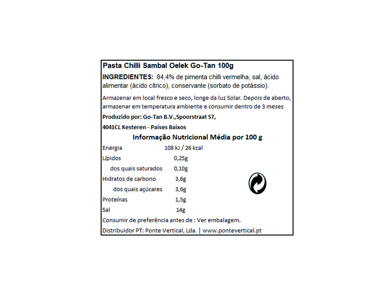 MOLHOS GO TAN SAMBAL OELEK 100GRS image number 1