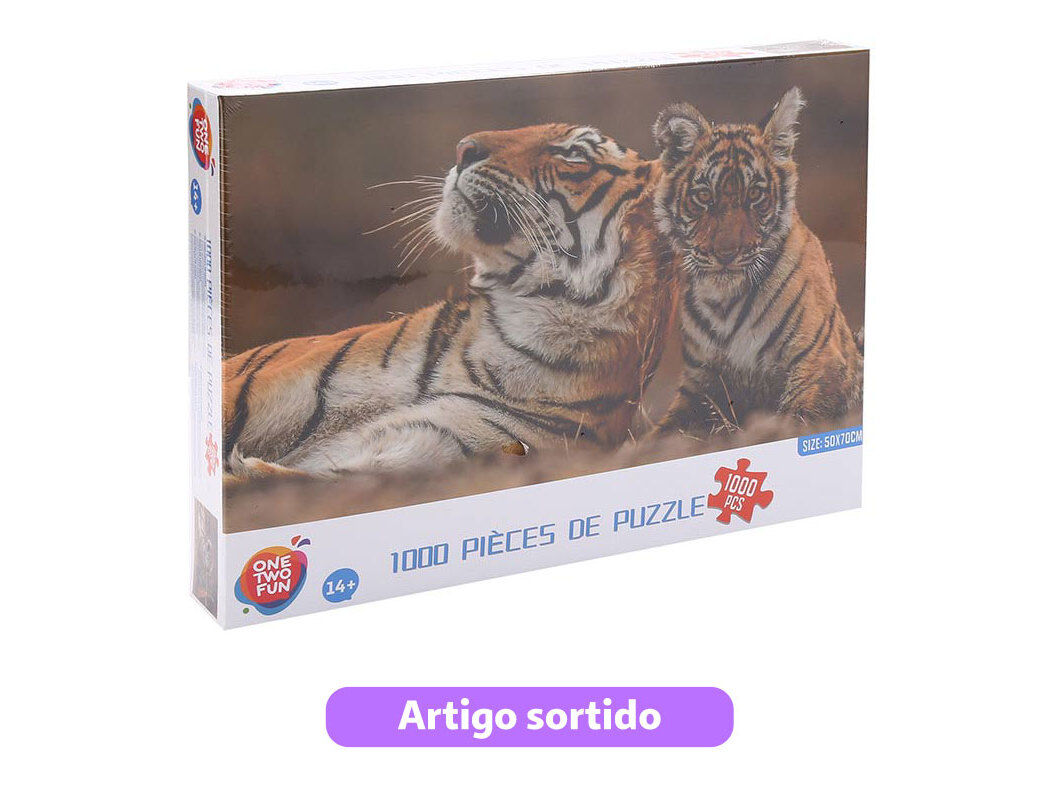 PUZZLE 1000 PE&Ccedil;AS ONE TWO FUN ANIMAIS E NATUREZA MODELOS SORTIDOS image number 4