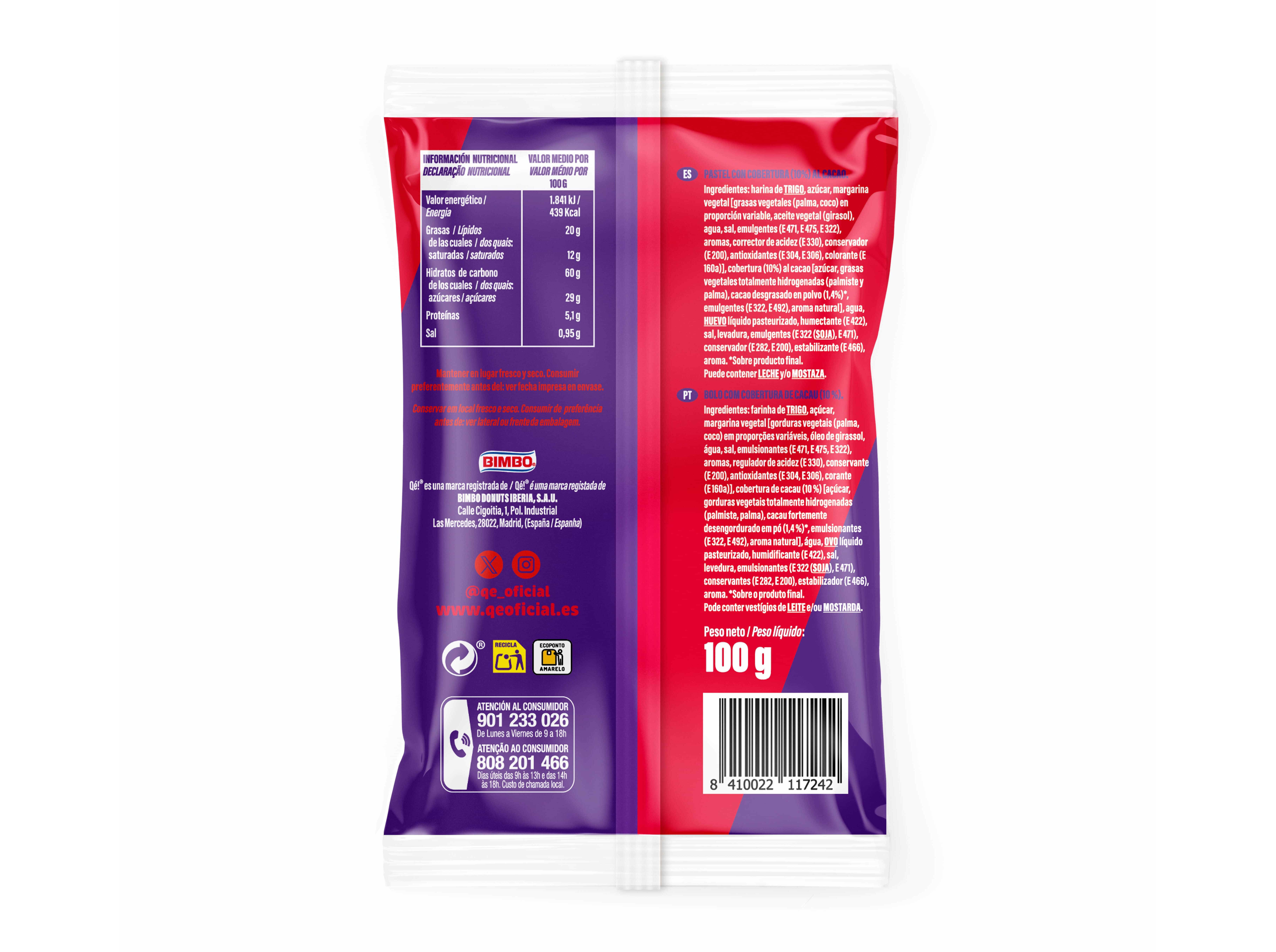 GOFRE Q&Eacute; COBERTURA DE CHOCOLATE 100G image number 1