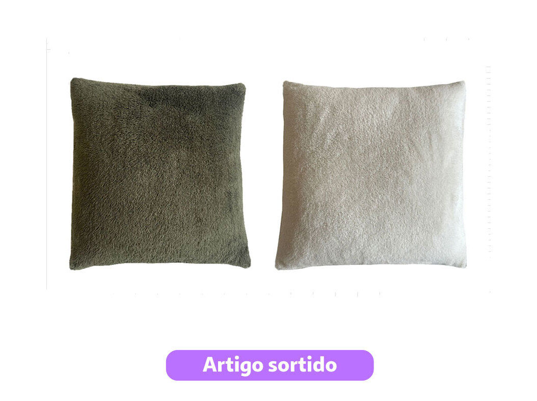 ALMOFADA TEDDY ACTUEL 45X45CM CORES SORTIDAS