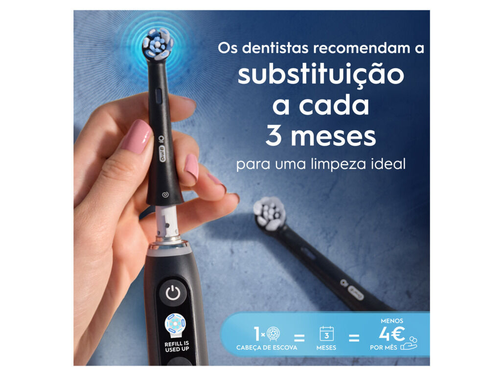 RECARGA ESCOVA EL&Eacute;CT. ORAL-B PRETA IO ULTIMATE CLEAN image number 3