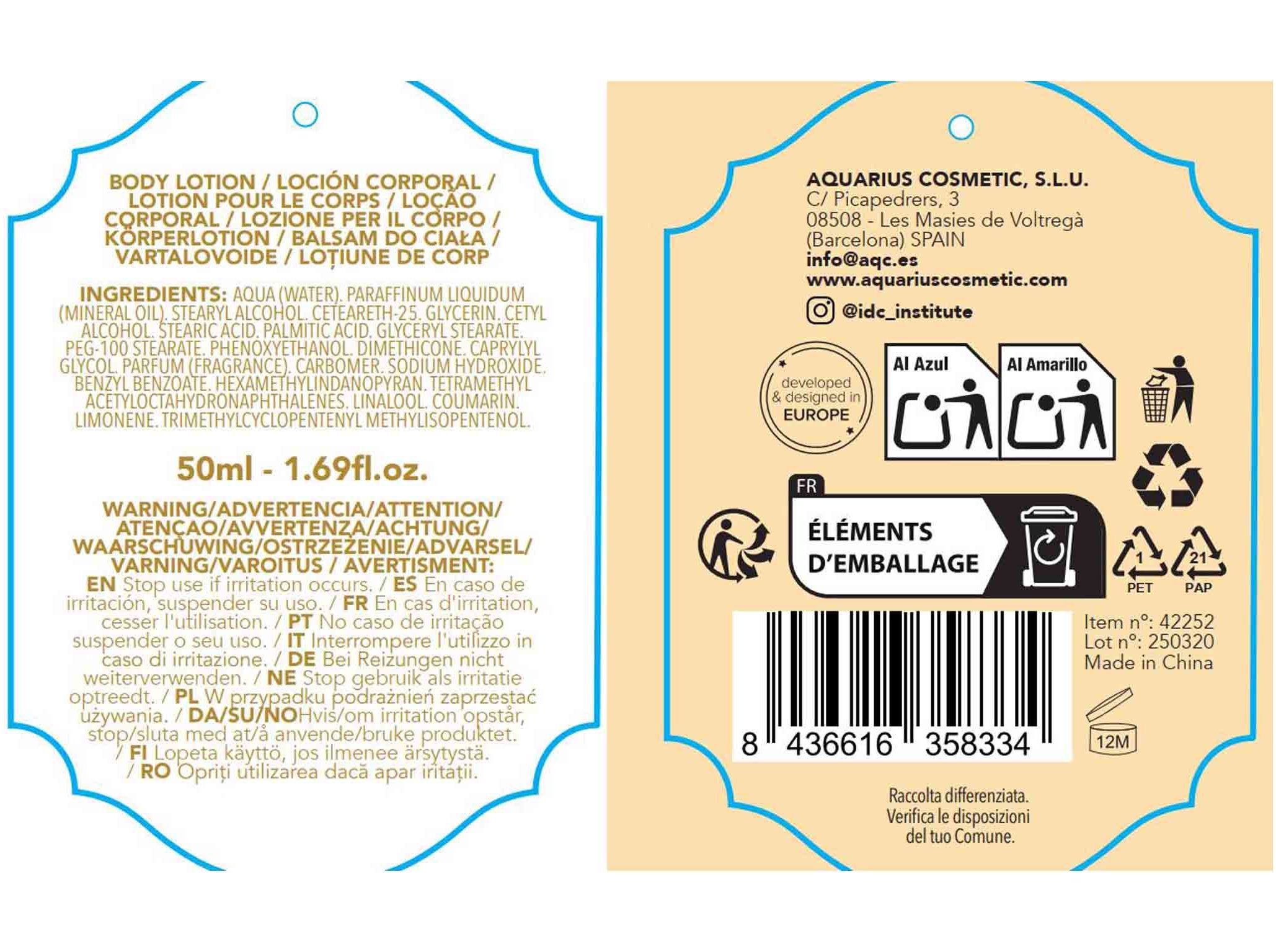 CONJUNTO BANHEIRA IDC INSTITUTE GOLD SET 2PCS image number 2