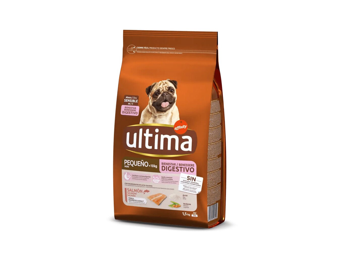 RA&Ccedil;&Atilde;O PARA C&Atilde;O ULTIMA MINI SENSITIVE COM SALM&Atilde;O 1.5KG image number 0