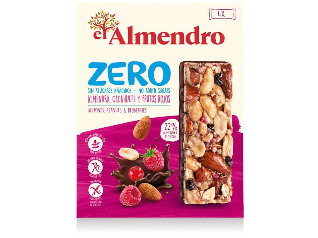 BARRAS DE CEREAIS EL ALMENDRO ZERO A&Ccedil;UCAR FRUTOS VERMENHOS 120G image number 1