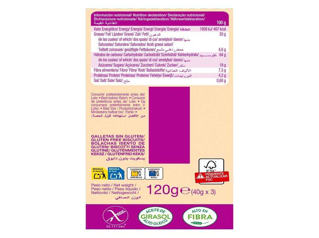 BOLACHA COOKIES GULLON MINI CACAU SEM GL&Uacute;TEN 120G image number 2