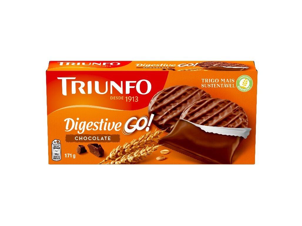 BOLACHA TRIUNFO DIGESTIVE GO CHOCOLATE 171G image number 0