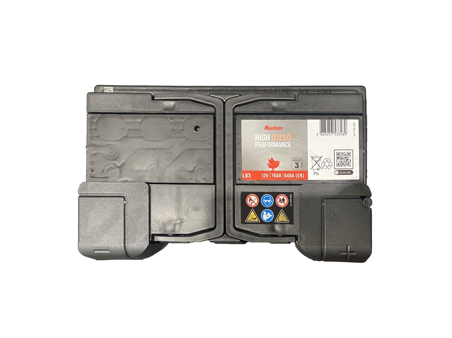 BATERIA AUTO AUCHAN GN10 70AH/640A image number 1