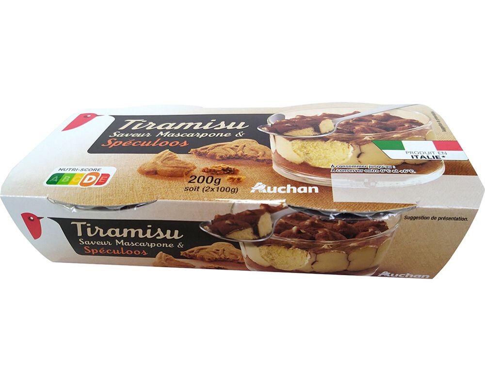 TIRAMIS&Uacute; AUCHAN SP&Eacute;CULOOS 2X10OG