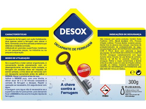 REMOVEDOR DE FERRUGEM DESOX 0.3L image number 1