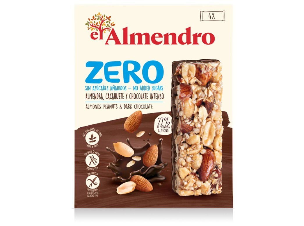 BARRAS DE CEREAIS EL ALMENDRO ZERO CHOCOLATE NEGRO 120G image number 2